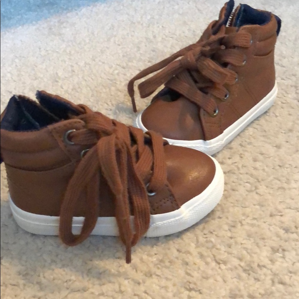 Brown sneakers